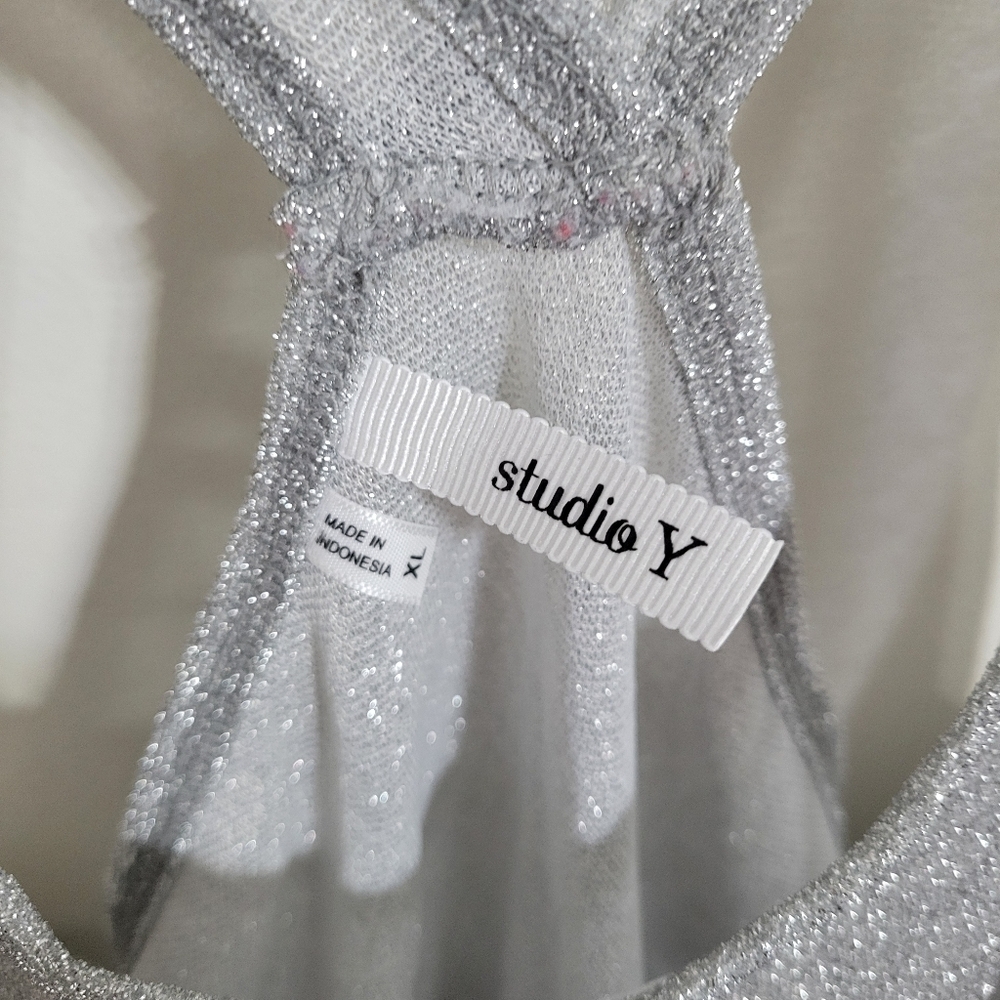 Studio Y Maurices Sparkling Silver and Gray/Purple Women's Tank Tops, Size XL - Picture 4 of 8